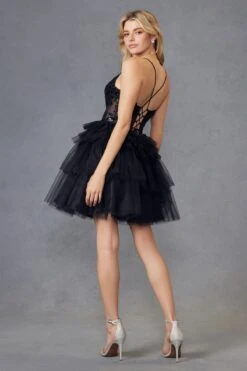 Juliet JT935K Dress Corset Top Tulle Ruffle Cocktail Skirt(Juliet Jt935k Dress Corset Top Tulle Ruffle Cocktail Skirt) 24 Juliet JT935K Dress Corset Top Tulle Ruffle Cocktail Skirt(Juliet Jt935k Dress Corset Top Tulle Ruffle Cocktail Skirt) -Discount Dress Shops 935KBLACK 6