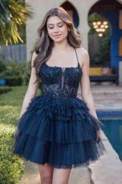 Juliet JT935K Dress Corset Top Tulle Ruffle Cocktail Skirt(Juliet Jt935k Dress Corset Top Tulle Ruffle Cocktail Skirt) 22 Juliet JT935K Dress Corset Top Tulle Ruffle Cocktail Skirt(Juliet Jt935k Dress Corset Top Tulle Ruffle Cocktail Skirt) -Discount Dress Shops 935KBLACK 8