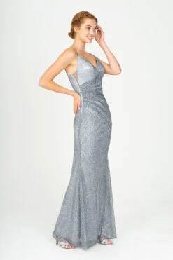 Eureka 9801 V-Neck Glittery Long Formal Dress(V Neck Glittery Long Formal Dress Rose Gold) -Discount Dress Shops 9801 eureka light charcoal side 3152ab90 90d4 49d3 ae25 321617fe30c4