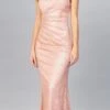 Eureka 9801 V-Neck Glittery Long Formal Dress(V Neck Glittery Long Formal Dress Rose Gold)