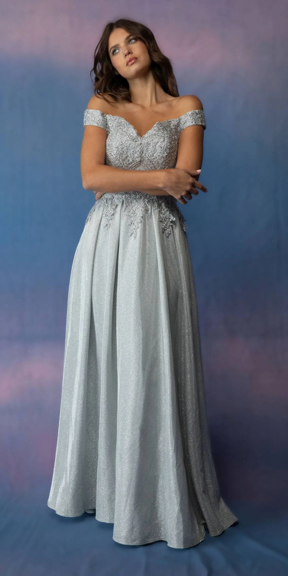 Eureka 9806 Floor Length Off Shoulder A-Line Gown(Eureka 9806 Floor Length Off Shoulder A Line Gown) 6 Eureka 9806 Floor Length Off Shoulder A-Line Gown(Eureka 9806 Floor Length Off Shoulder A Line Gown) - Image 6