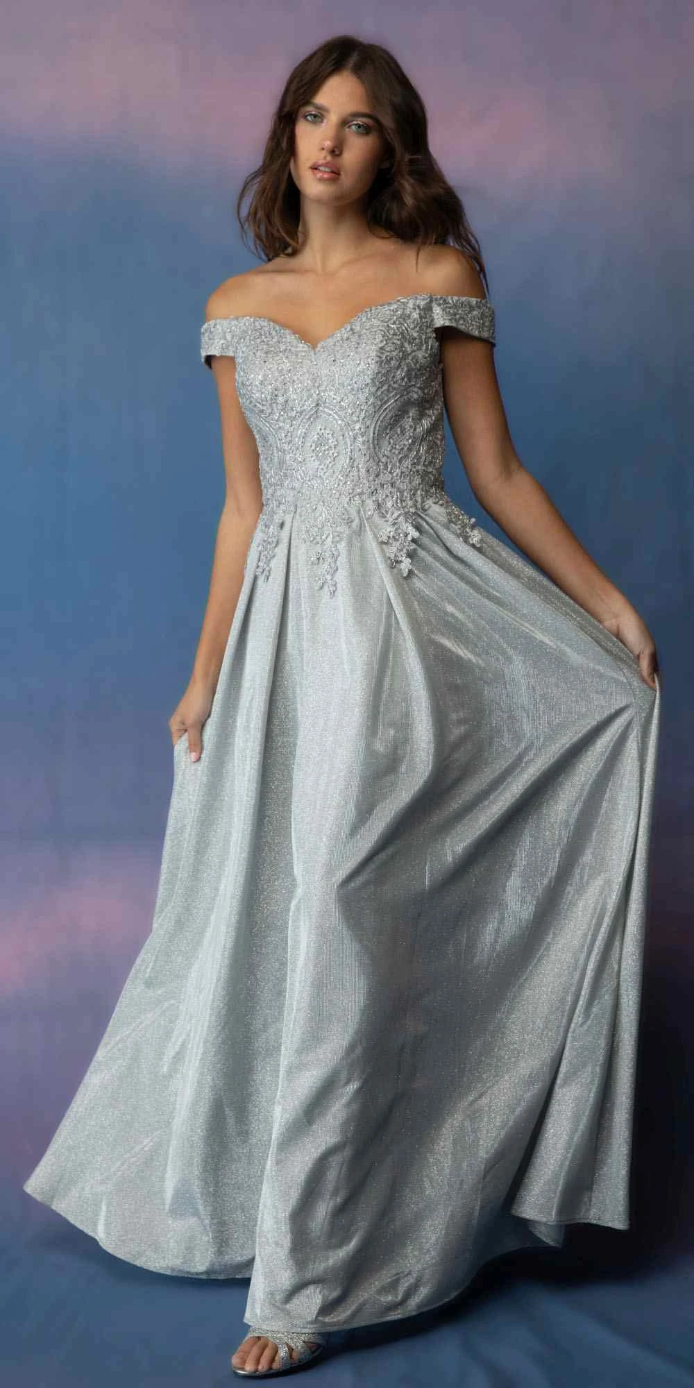 Eureka 9806 Floor Length Off Shoulder A-Line Gown(Eureka 9806 Floor Length Off Shoulder A Line Gown) 7 Eureka 9806 Floor Length Off Shoulder A-Line Gown(Eureka 9806 Floor Length Off Shoulder A Line Gown) - Image 7