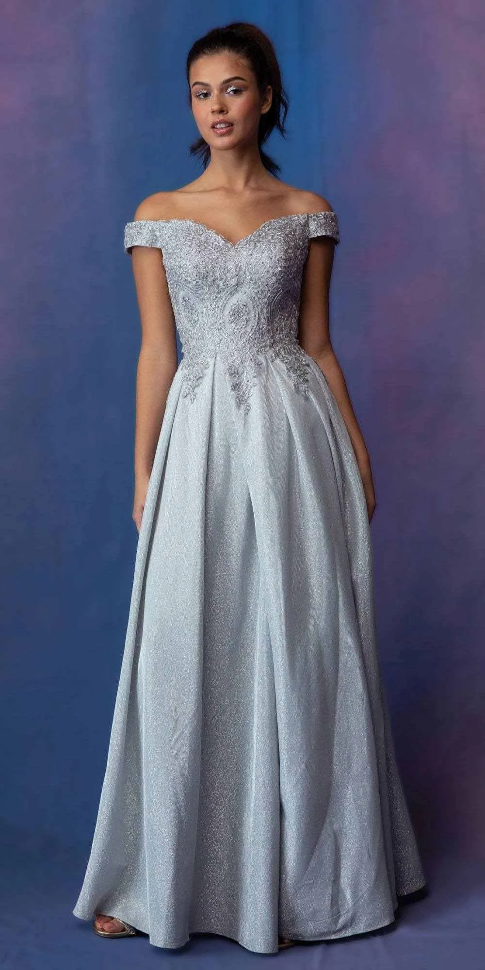 Eureka 9806 Floor Length Off Shoulder A-Line Gown(Eureka 9806 Floor Length Off Shoulder A Line Gown) 4 Eureka 9806 Floor Length Off Shoulder A-Line Gown(Eureka 9806 Floor Length Off Shoulder A Line Gown) - Image 4