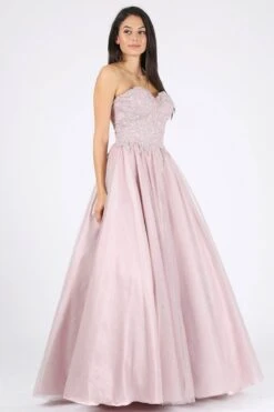 Eureka 9898 Prom Ball Gown Strapless(Victorian Lilac Prom Ball Gown Strapless) -Discount Dress Shops 9898 eureka victorian lilac right side