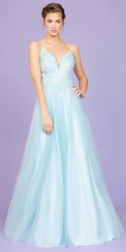 Eureka 9902 Appliqued Bodice Long Dress Soft Mesh Corset Back(Appliqued Bodice Long Prom Dress Sage Green) -Discount Dress Shops 9902 eureka bahama blue 0b69560c 29e8 4b39 8b5c d85d27d66f09