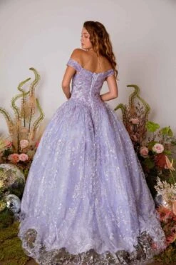 Eureka 9909 Off-Shoulder Ball Gown Lace-Up Back(Off Shoulder Rose Gold Prom Ball Gown Lace Up Back) 20 Eureka 9909 Off-Shoulder Ball Gown Lace-Up Back(Off Shoulder Rose Gold Prom Ball Gown Lace Up Back) -Discount Dress Shops 9909Lilac 18