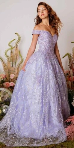 Eureka 9909 Off-Shoulder Ball Gown Lace-Up Back(Off Shoulder Rose Gold Prom Ball Gown Lace Up Back) 16 Eureka 9909 Off-Shoulder Ball Gown Lace-Up Back(Off Shoulder Rose Gold Prom Ball Gown Lace Up Back) -Discount Dress Shops 9909Lilac 6