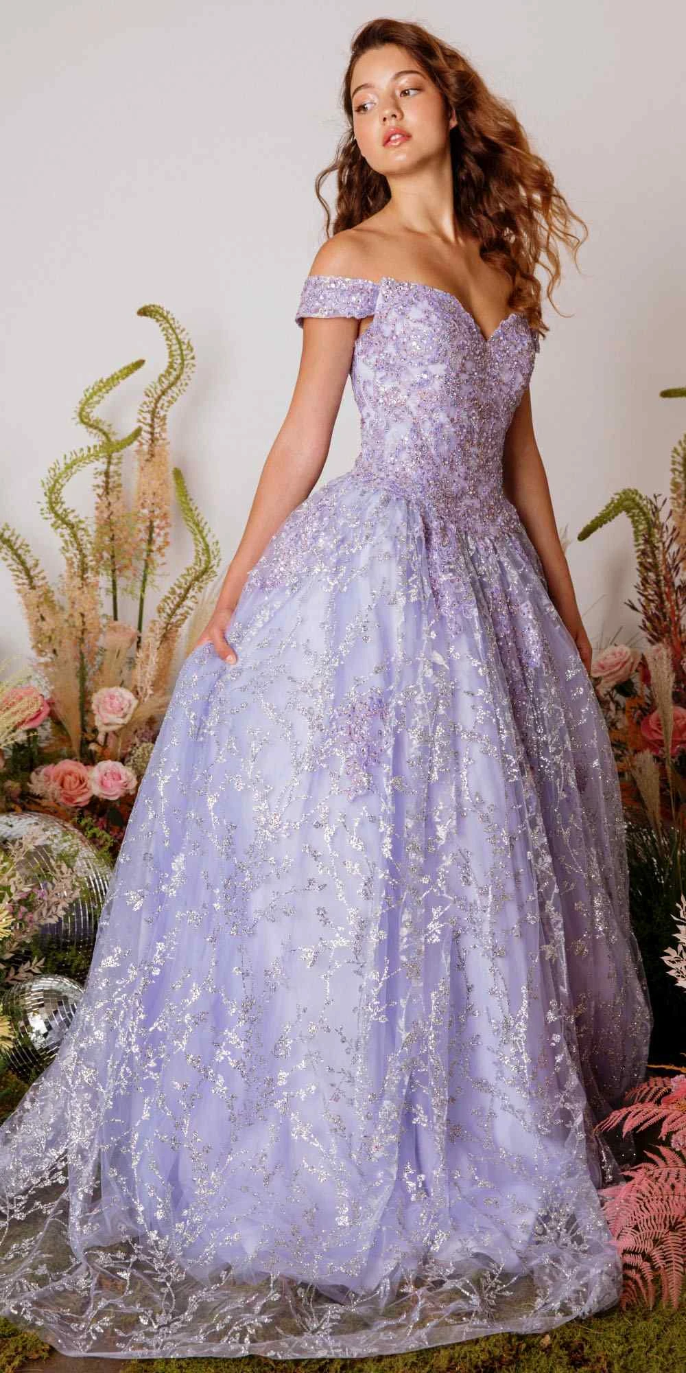 Eureka 9909 Off-Shoulder Ball Gown Lace-Up Back(Off Shoulder Rose Gold Prom Ball Gown Lace Up Back) 6 Eureka 9909 Off-Shoulder Ball Gown Lace-Up Back(Off Shoulder Rose Gold Prom Ball Gown Lace Up Back) - Image 6