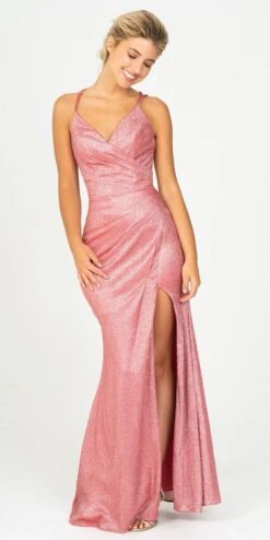 Eureka 9933 Pleated Long Dress V-Neck With Slit(Perry Blue Pleated Long Prom Dress V Neck With Slit) -Discount Dress Shops 9933 eureka fashion ruby red 42e881f8 3085 494c a72b 8310a1ddd57e