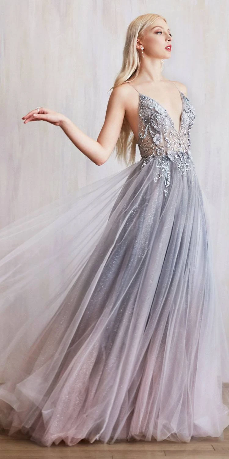 Andrea & Leo A0850 Appliqued Long Dress Sheer-Midriff(Blush Mauve Appliqued Long Prom Dress With Sheer Midriff) 10 Andrea & Leo A0850 Appliqued Long Dress Sheer-Midriff(Blush Mauve Appliqued Long Prom Dress With Sheer Midriff) - Image 10