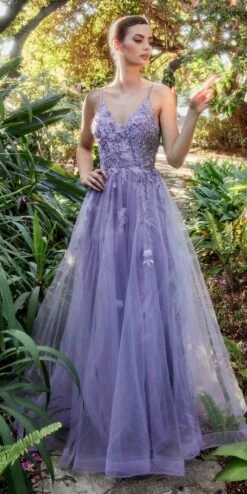 Andrea & Leo A1191 Floor Length Alicia Floral Embroidery Gown(Andrea Leo A1191 Floor Length Alicia Floral Embroidery Gown)