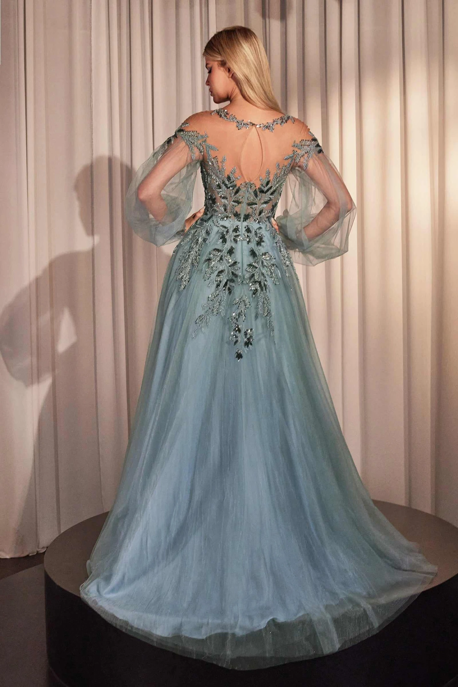 Andrea & Leo A1263 Long Sleeve A-Line Tulle & Lace Gown(Andrea And Leo A1263 Long Sleeve A Line Tulle Lace Gown) 2 Andrea & Leo A1263 Long Sleeve A-Line Tulle & Lace Gown(Andrea And Leo A1263 Long Sleeve A Line Tulle Lace Gown) - Image 2