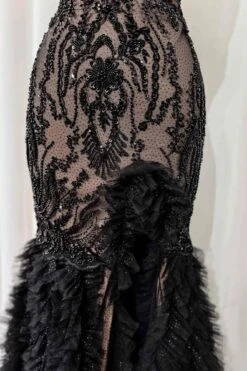 Andrea & Leo A1299 Long Fitted Corset Back Trumpet Silhouette Dress(Andrea Leo A1299 Long Fitted Corset Back Trumpet Silhouette Dress) -Discount Dress Shops A1299 5