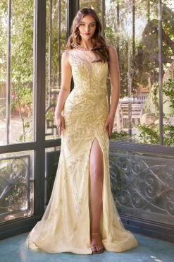 Andrea & Leo A1362 Dress Beaded Sheath Formal Gown(Andrea Leo A1362 Dress Beaded Sheath Formal Gown)