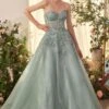Andrea & Leo A1387 Dress Strapless Embellished Tulle Ball Gown(Andrea Leo A1387 Dress Strapless Embellished Tulle Ball Gown)