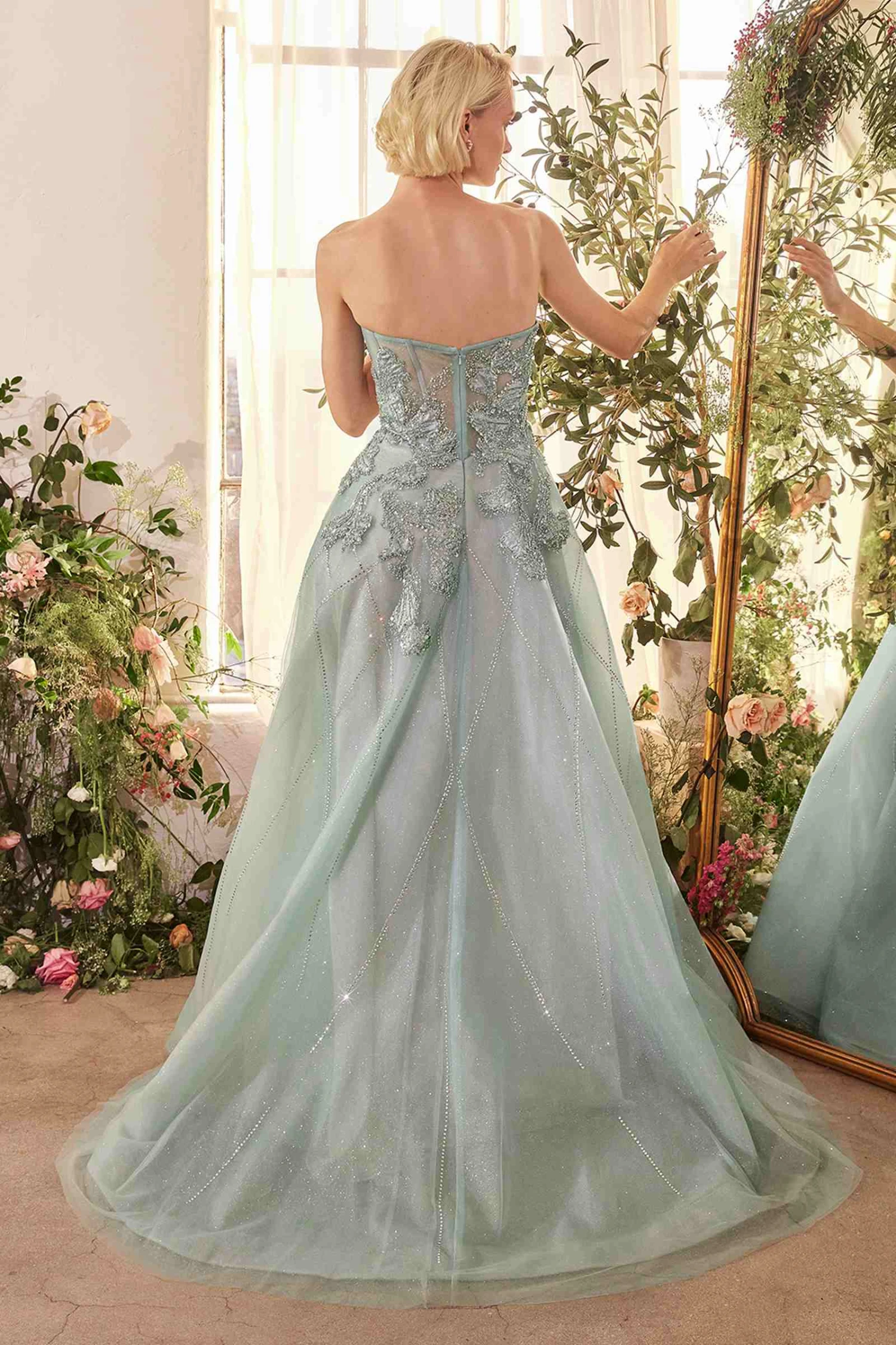 Andrea & Leo A1387 Dress Strapless Embellished Tulle Ball Gown(Andrea Leo A1387 Dress Strapless Embellished Tulle Ball Gown) 2 Andrea & Leo A1387 Dress Strapless Embellished Tulle Ball Gown(Andrea Leo A1387 Dress Strapless Embellished Tulle Ball Gown) - Image 2