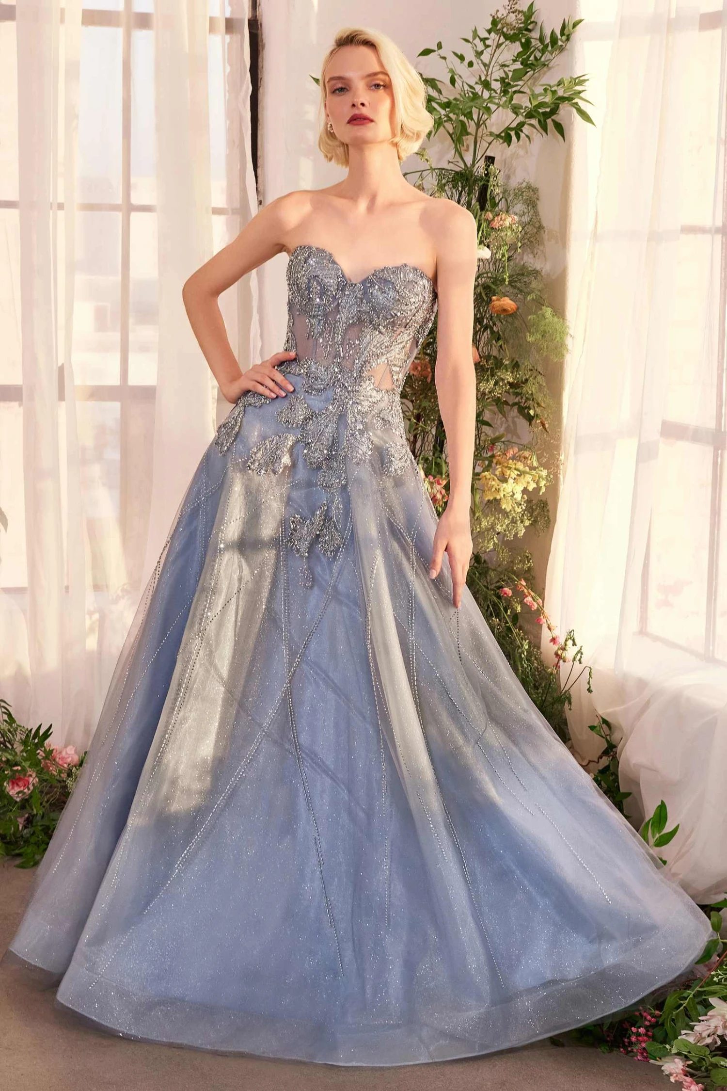 Andrea & Leo A1387 Dress Strapless Embellished Tulle Ball Gown(Andrea Leo A1387 Dress Strapless Embellished Tulle Ball Gown) 4 Andrea & Leo A1387 Dress Strapless Embellished Tulle Ball Gown(Andrea Leo A1387 Dress Strapless Embellished Tulle Ball Gown) - Image 4