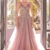 Andrea & Leo A1416 Dress A-Line Lace & Tulle Gown(Andrea Leo A1416 Dress A Line Lace Tulle Gown)