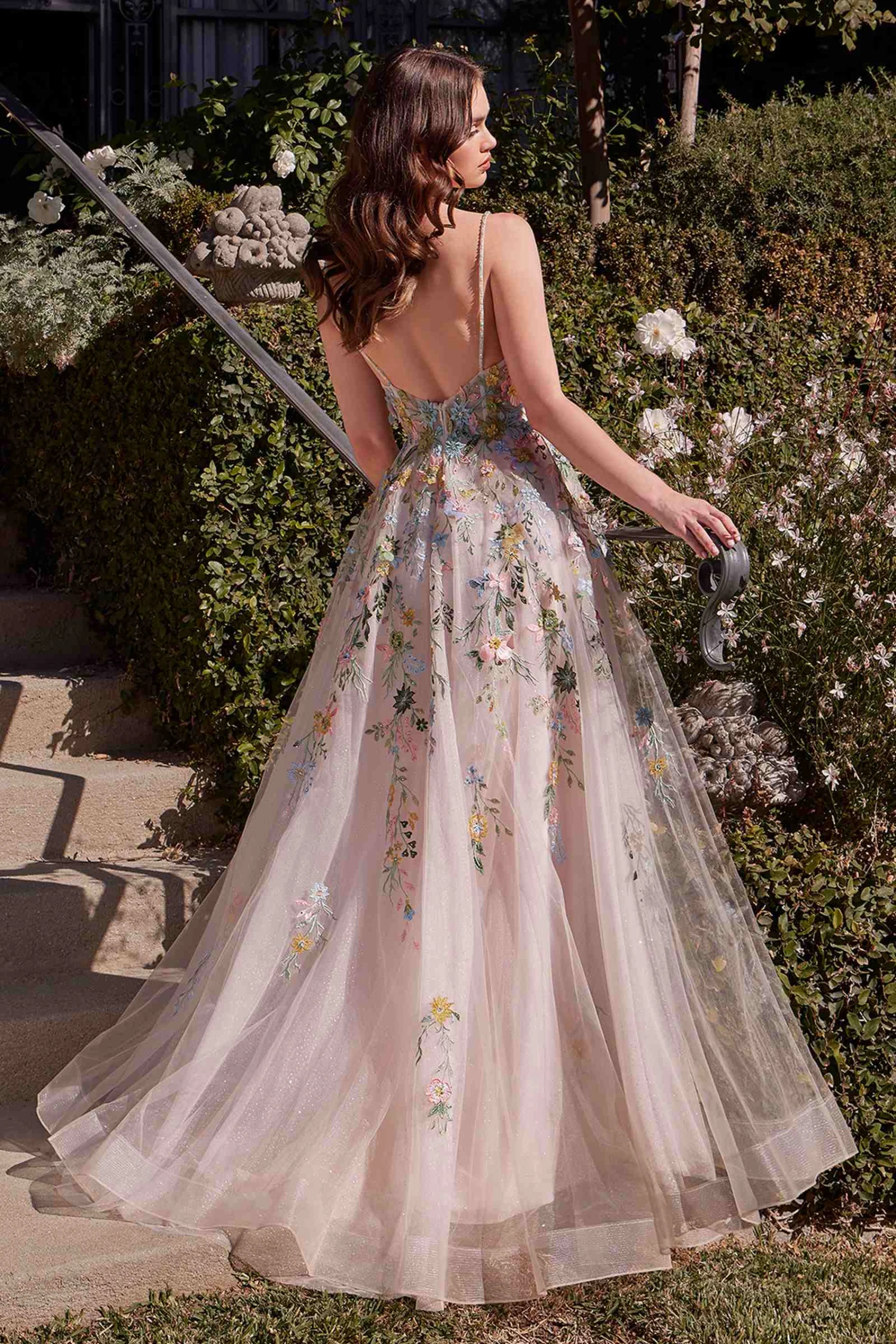 Andrea & Leo A1460 Dress Multicolor Floral A-Line Prom Gown(Andrea Leo A1460 Dress Multicolor Floral A Line Prom Gown) 2 Andrea & Leo A1460 Dress Multicolor Floral A-Line Prom Gown(Andrea Leo A1460 Dress Multicolor Floral A Line Prom Gown) - Image 2