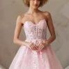 Amelia Couture BZ9024s Short A-Line Tulle Strapless Floral Applique Dress(Amelia Couture Bz9024s Short A Line Tulle Strapless Floral Applique Dress)