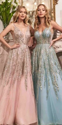 Cinderella Divine C135 Long Beaded Shimmer Ball Gown(Long Beaded Shimmer Ball Gown By Cinderella Divine C135)