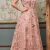 Cinderella Divine CB073 Floor Length Luminescent Floral Sequin Print Ball Gown(Floor Length Luminescent Floral Sequin Print Ball Gown By Cinderella Divine Cb073)