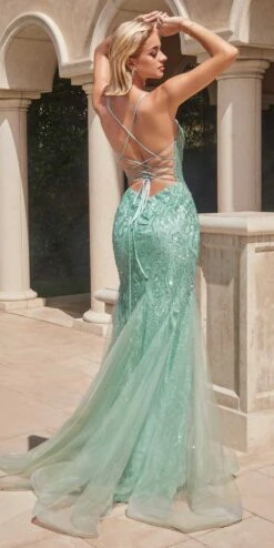 Ladivine CC2253 Long Glitter Latice Motif Tulle Fitted Mermaid Gown(Ladivine Cc2253 Long Glitter Latice Motif Tulle Fitted Mermaid Gown) -Discount Dress Shops CC2253 sage 1