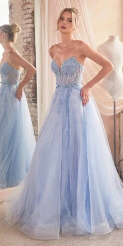 Ladivine CD0230W Long Strapless Layered Tulle Bridal Gown(Ladivine Cd0230w Long Strapless Layered Tulle Bridal Gown) -Discount Dress Shops CD0230 LT blue 7e00431f f5d2 4efc b136 895dc0d0cf2f