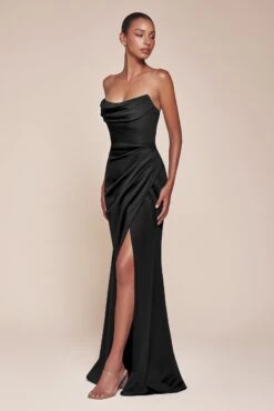 Ladivine CD355 Long Strapless Chiffon Scoop Neck Gown(Ladivine Cd355 Long Strapless Chiffon Scoop Neck Gown) -Discount Dress Shops CD355 BLACK 35163b4b 92af 45dc bcd9 fb890665245b