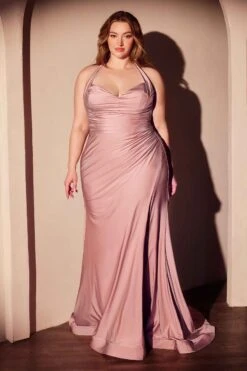 Ladivine CD796C Dress Stretch Satin Halter Fitted Curve Gown(Ladivine Cd796c Dress Stretch Satin Halter Fitted Curve Gown) -Discount Dress Shops CD796C LADIVINE DUSTY ROSE 43f804cb 52d1 4a98 bc27 079ac80afae8