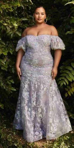 Cinderella Divine CD959 Off The Shoulder Puff Sleeve Lace Mermaid Gown(Off The Shoulder Puff Sleeve Lace Mermaid Gown By Cinderella Divine Cd959) 10 Cinderella Divine CD959 Off The Shoulder Puff Sleeve Lace Mermaid Gown(Off The Shoulder Puff Sleeve Lace Mermaid Gown By Cinderella Divine Cd959) -Discount Dress Shops CD959C violet