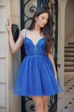 Nox Anabel E902 Short A-Line Applique Sleeveless Homecoming Dress(Nox Anabel E902 Short A Line Applique Sleeveless Homecoming Dress) -Discount Dress Shops E902 ROYALBLUE 26