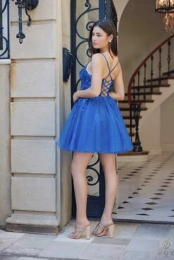 Nox Anabel E902 Short A-Line Applique Sleeveless Homecoming Dress(Nox Anabel E902 Short A Line Applique Sleeveless Homecoming Dress) -Discount Dress Shops E902 ROYALBLUE 37