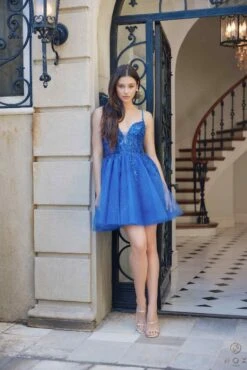 Nox Anabel E902 Short A-Line Applique Sleeveless Homecoming Dress(Nox Anabel E902 Short A Line Applique Sleeveless Homecoming Dress) -Discount Dress Shops E902 ROYALBLUE 41