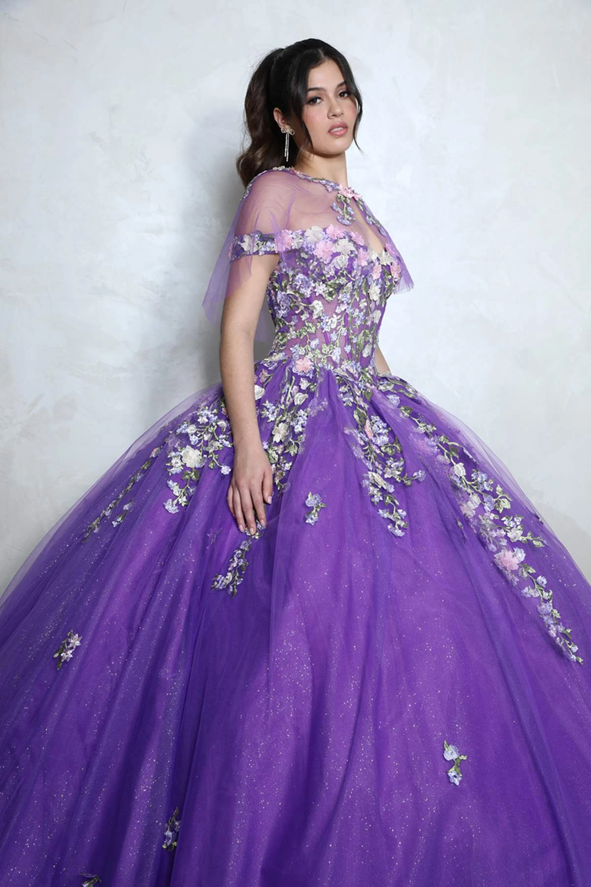 Eureka EK1003 3D Floral Lace Embroidered Bodice Ball Gown(Eureka Ek1003 3d Floral Lace Embroidered Bodice Ball Gown) 6 Eureka EK1003 3D Floral Lace Embroidered Bodice Ball Gown(Eureka Ek1003 3d Floral Lace Embroidered Bodice Ball Gown) - Image 6