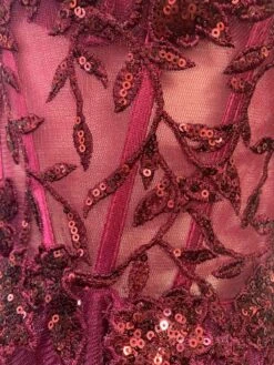 Eureka EK128 Off The Shoulder Glitter Mesh A-Line Ball Gown(Eureka Ek128 Off The Shoulder Glitter Mesh A Line Ball Gown) -Discount Dress Shops EK128 berry