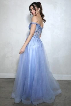 Eureka EK128 Off The Shoulder Glitter Mesh A-Line Ball Gown(Eureka Ek128 Off The Shoulder Glitter Mesh A Line Ball Gown) -Discount Dress Shops EK128 eureka fashion periwinkle back 576a7218 5e6e 44e9 96d6 2e44c1254f97