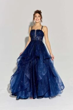 Eureka EK157 Long A-Line Glitter Tulle Ball Gown Ruffle Skirt(Eureka Ek157 Long A Line Glitter Tulle Ball Gown Ruffle Skirt)