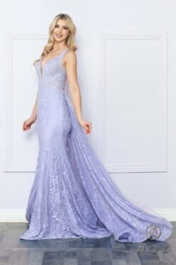 Nox Anabel G1353 Long Boho Inspired Embroidered V-Neck Mermaid Gown(Nox Anabel G1353 Long Boho Inspired Embroidered V Neck Mermaid Gown) 16 Nox Anabel G1353 Long Boho Inspired Embroidered V-Neck Mermaid Gown(Nox Anabel G1353 Long Boho Inspired Embroidered V Neck Mermaid Gown) -Discount Dress Shops G1353 PERIWINKLE 18