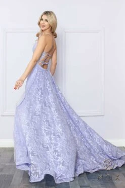 Nox Anabel G1353 Long Boho Inspired Embroidered V-Neck Mermaid Gown(Nox Anabel G1353 Long Boho Inspired Embroidered V Neck Mermaid Gown) 17 Nox Anabel G1353 Long Boho Inspired Embroidered V-Neck Mermaid Gown(Nox Anabel G1353 Long Boho Inspired Embroidered V Neck Mermaid Gown) -Discount Dress Shops G1353 PERIWINKLE 26