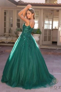 Nox Anabel H1464 Square Neck Poofy A-Line Quinceanera Gown(Nox Anabel H1464 Square Neck Poofy A Line Quinceanera Gown) -Discount Dress Shops H1464HUNTERGREEN11310