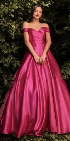 Cinderella Divine J822 A-Line Organza Off The Shoulder Ball Gown(A Line Organza Off The Shoulder Ball Gown By Cinderella Divine J822)