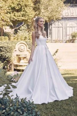 Nox Anabel JE968 Floor Length A-Line Wedding Gown With Pockets(Nox Anabel Je968 Floor Length A Line Wedding Gown With Pockets) -Discount Dress Shops JE972 WHITE 1