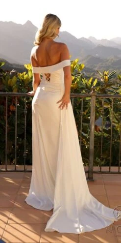 Nox Anabel JG975 Long Fitted Off Shoulder White Slit Gown(Nox Anabel Jg975 Long Fitted Off Shoulder White Slit Gown) -Discount Dress Shops JG975 6 75cd6d6b 0b5d 44e2 af8f bf35a98f51a4