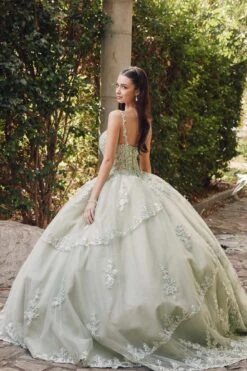 Juliet JT1450J Poofy Sweetheart Corset Boned Quinceanera Ball Gown(Juliet Jt1450j Poofy Sweetheart Corset Boned Quinceanera Ball Gown) -Discount Dress Shops JT1450JSAGEGREEN 3