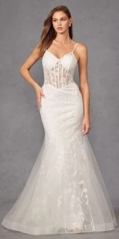 Juliet JT2441SW Long Corset Bodice Embellished Mermaid Wedding Dress(Juliet Jt2441sw Long Corset Bodice Embellished Mermaid Wedding Dress) -Discount Dress Shops JT2441SWOFFWHITE 1