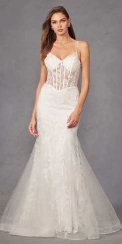Juliet JT2441SW Long Corset Bodice Embellished Mermaid Wedding Dress(Juliet Jt2441sw Long Corset Bodice Embellished Mermaid Wedding Dress) -Discount Dress Shops JT2441SWOFFWHITE 2