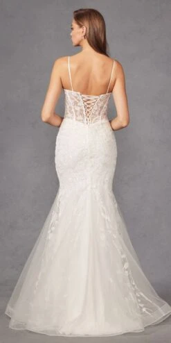 Juliet JT2441SW Long Corset Bodice Embellished Mermaid Wedding Dress(Juliet Jt2441sw Long Corset Bodice Embellished Mermaid Wedding Dress) -Discount Dress Shops JT2441SWOFFWHITE 4
