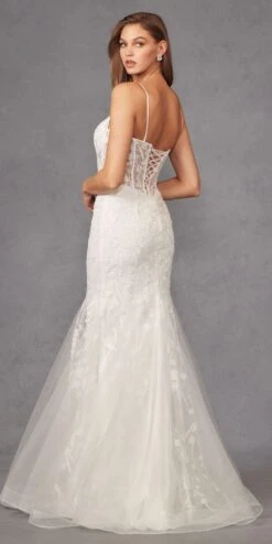 Juliet JT2441SW Long Corset Bodice Embellished Mermaid Wedding Dress(Juliet Jt2441sw Long Corset Bodice Embellished Mermaid Wedding Dress) -Discount Dress Shops JT2441SWOFFWHITE 5