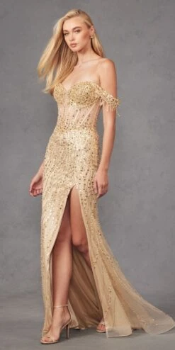 Juliet JT2471L Long Off The Shoulder Fringe Sleeve Fitted Evening Gown(Juliet Jt2471l Long Off The Shoulder Fringe Sleeve Fitted Evening Gown) -Discount Dress Shops JT2471LCHAMPAGNE 3 af9e1ed3 3950 4a88 a08a b965bd693c0a